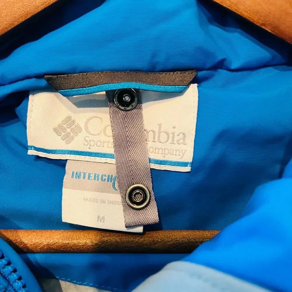 Columbia Interchange Full Zip Snap Jacket Winter Bright Blue - M